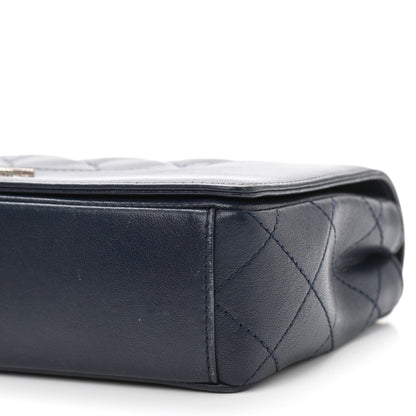 Chanel Sheepskin Quilted Medium Vintage Mademoiselle Flap Dark Navy 10 of 13