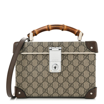 Gucci GG Supreme Monogram Globe-Trotter Beauty Case Brown 1 of 10