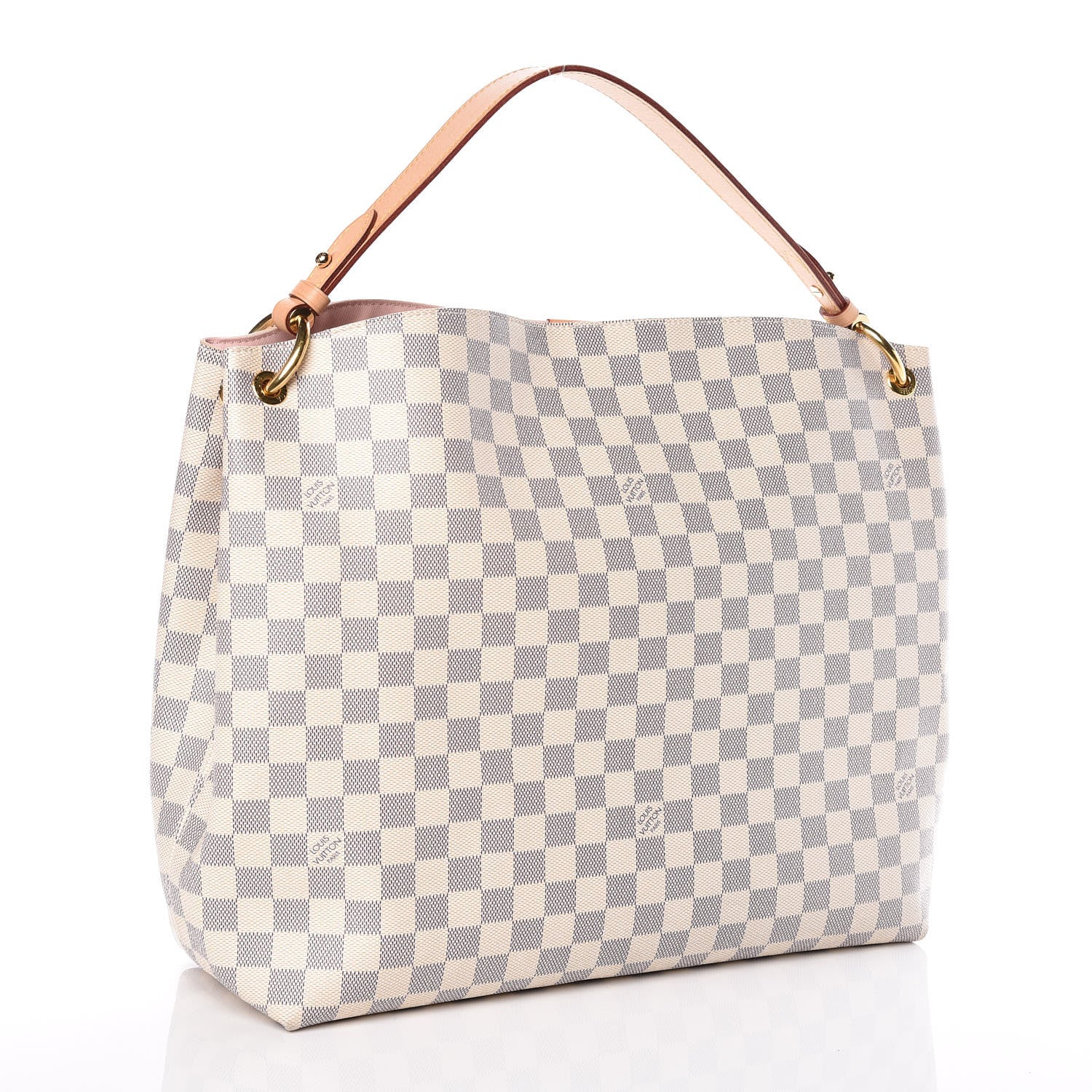 Louis Vuitton Damier Azur Graceful MM Rose Ballerine 3 of 9