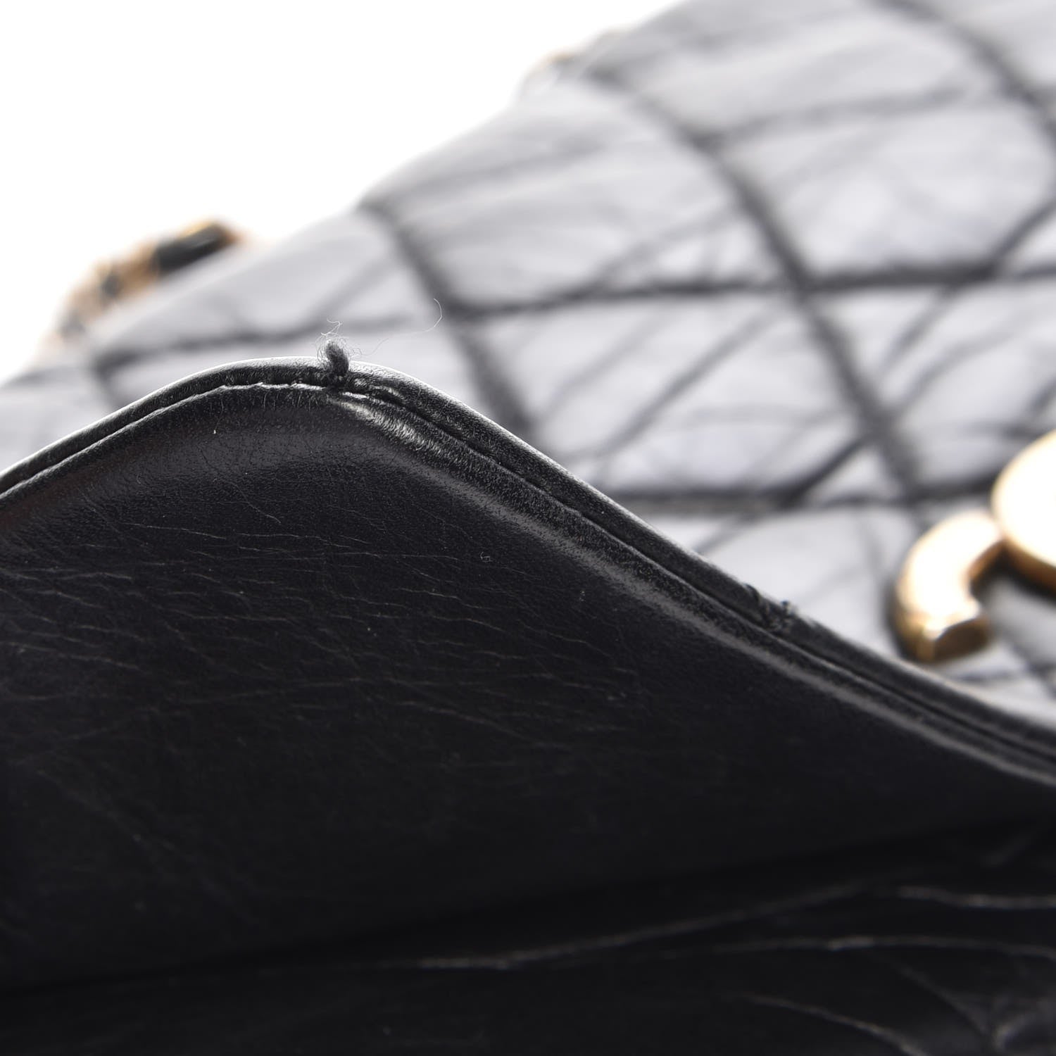 Chanel Aged Calfskin Quilted Small Pondichery Flap Black 9 of 9