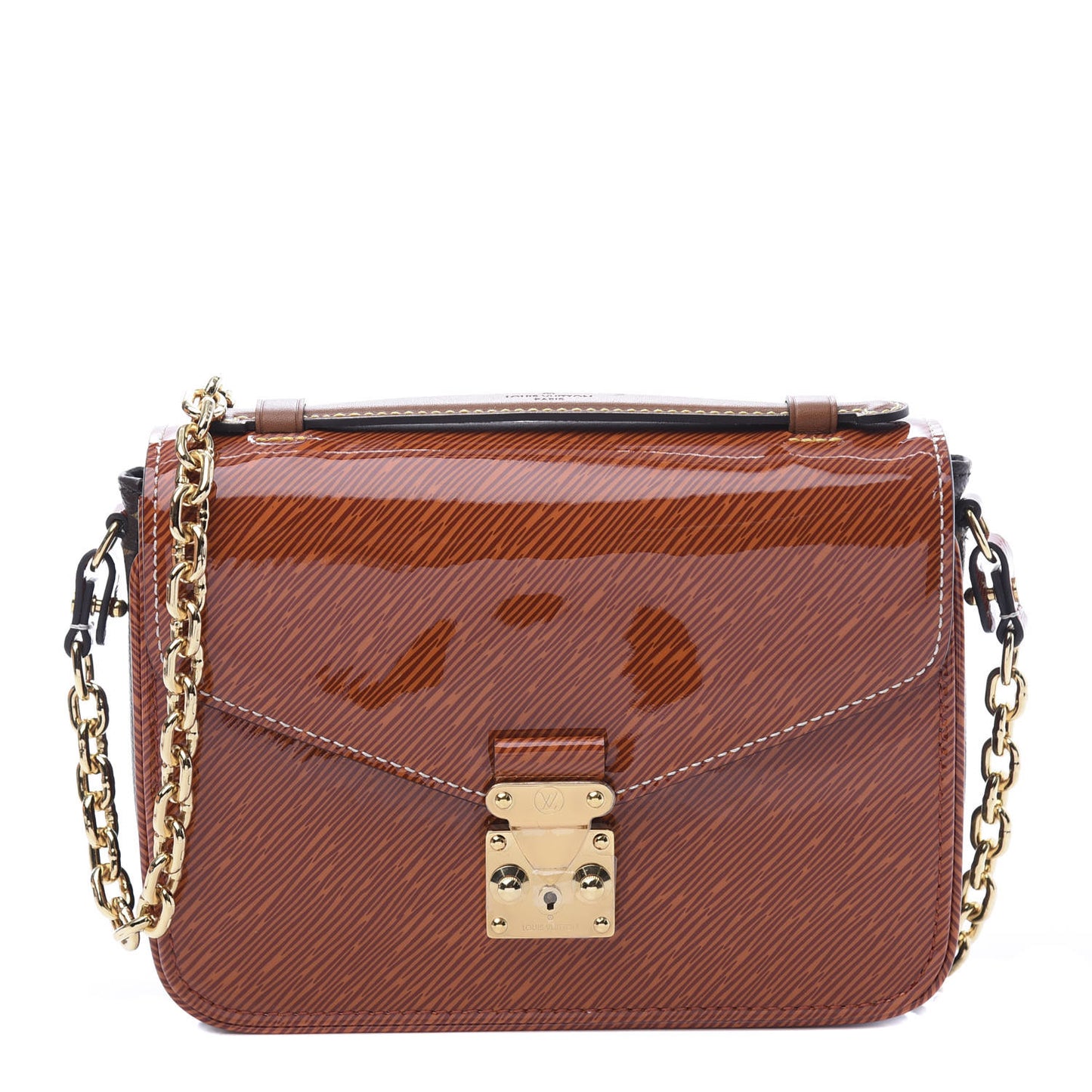Shiny Epi Monogram Pochette Metis Mini Brown