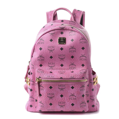 MCM Visetos Small Side Stud Stark Backpack Pink 1 of 10