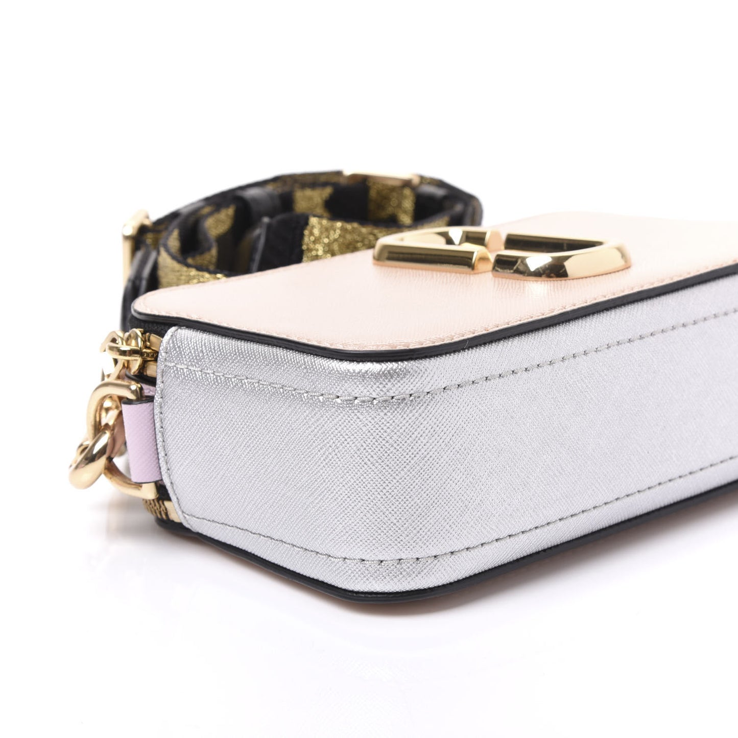 Saffiano Small Snapshot Camera Bag Pink Multicolor