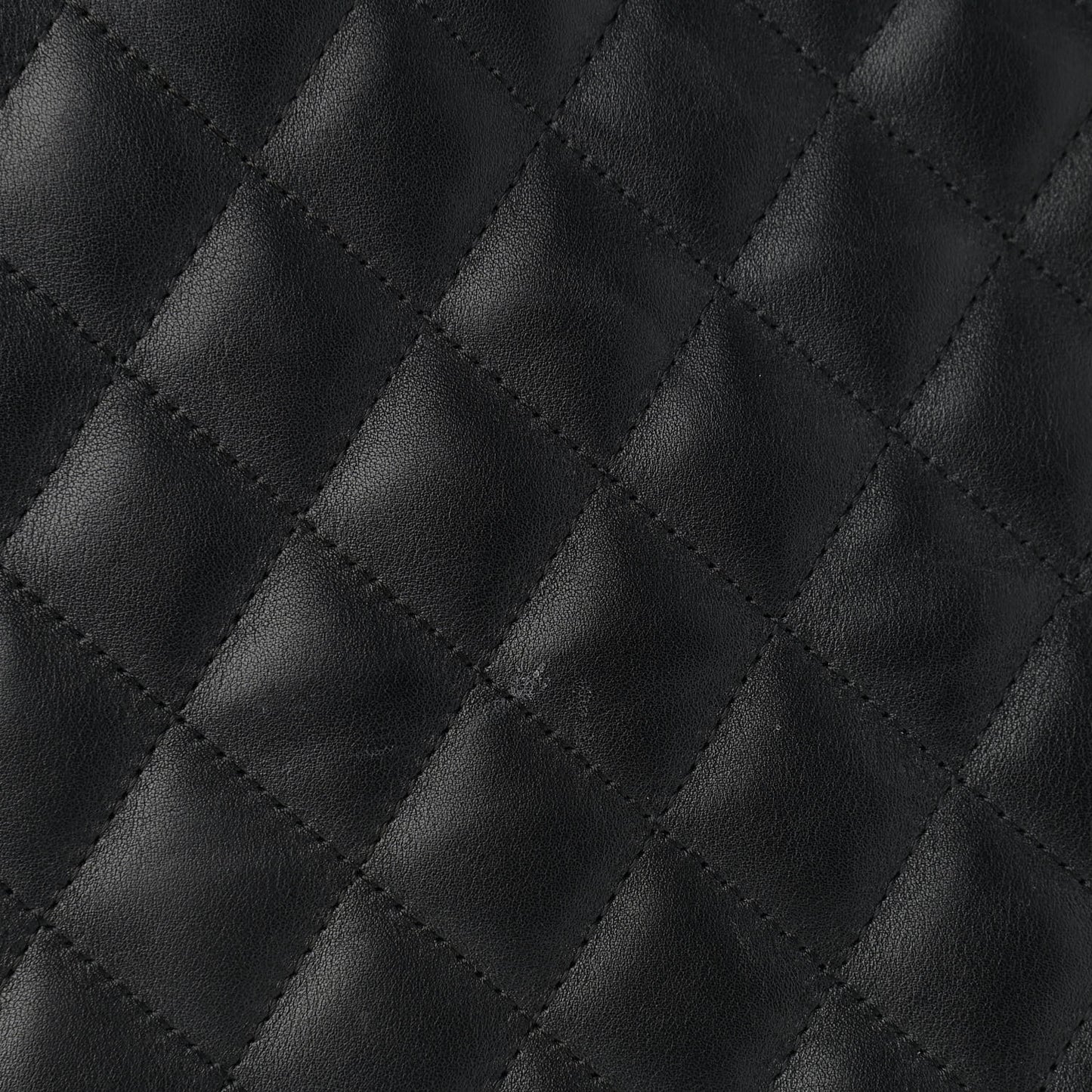 Calfskin Quilted Large Cambon Tote Black White
