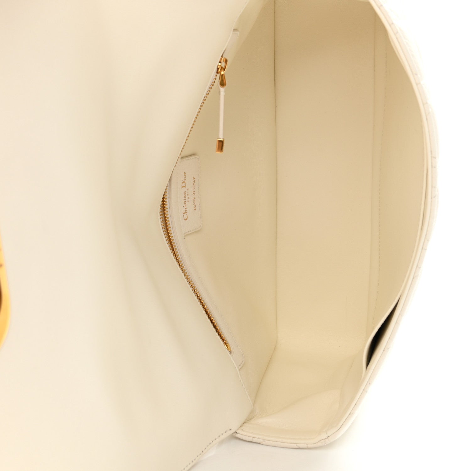 Christian Dior Lambskin Cannage Large Caro Bag Ivory 5 of 11