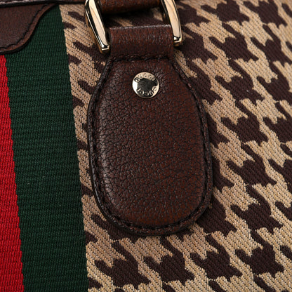 Gucci Fabric Pied De Poule Medium Seventies Web Boston Brown 26 of 36