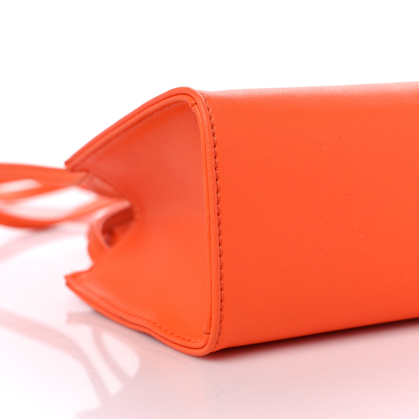 Vegan Leather Small Shopping Bag Orange