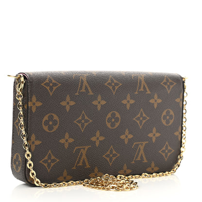 Louis Vuitton Monogram 2022 Christmas Animation Paris Pochette Felicie Chain Wallet Pink 6 of 8