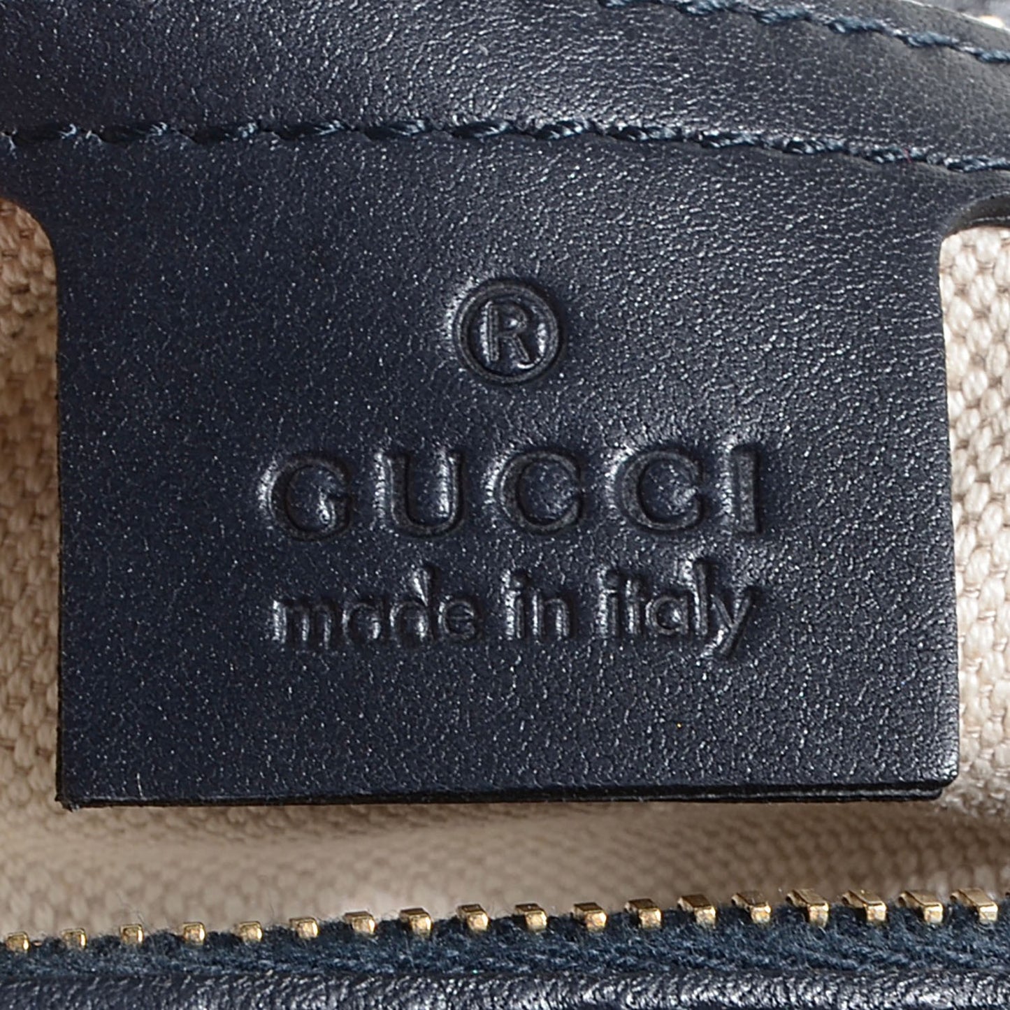 Monogram Vintage Web Small Boston Navy