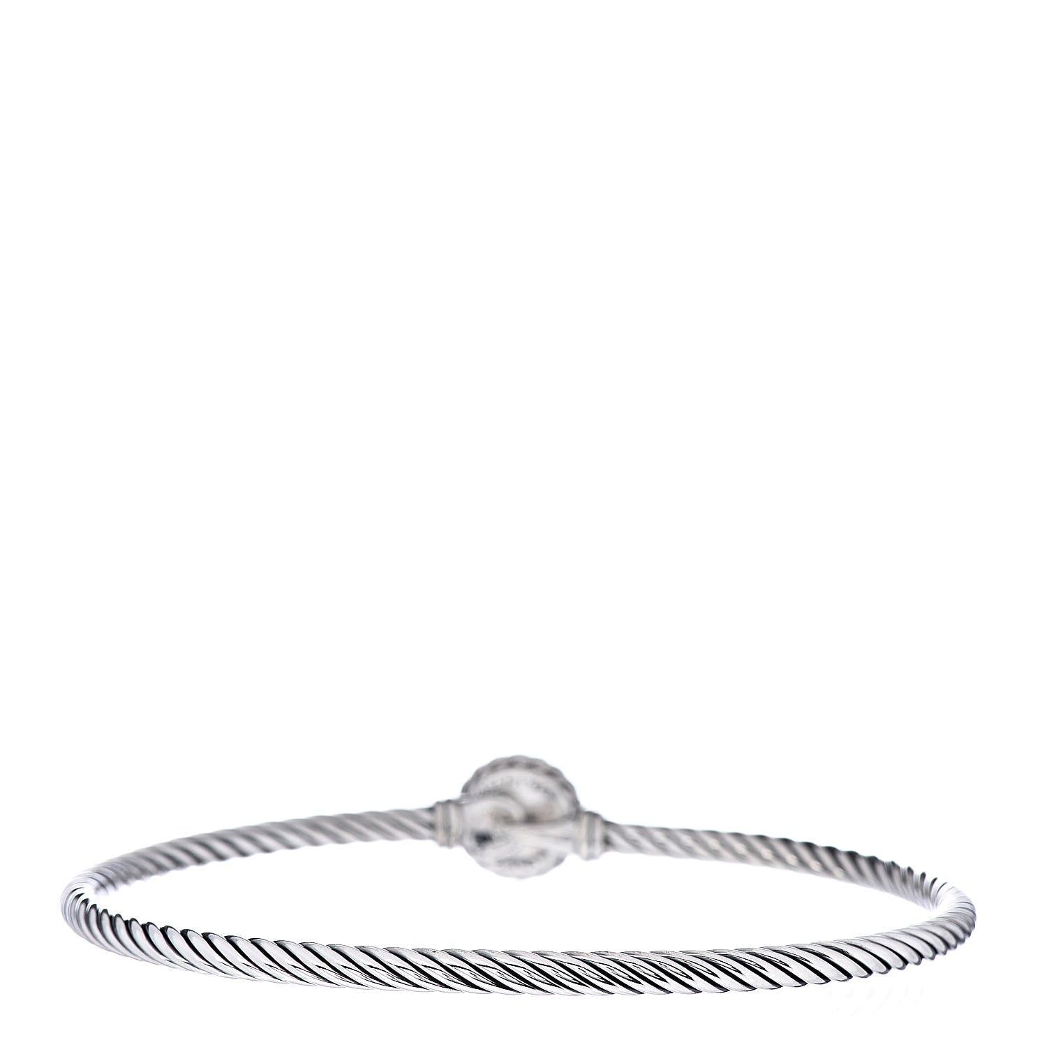 David Yurman Sterling Silver 18K Yellow Gold 3mm Chatelaine Bracelet 3 of 4