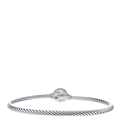 David Yurman Sterling Silver 18K Yellow Gold 3mm Chatelaine Bracelet 3 of 4