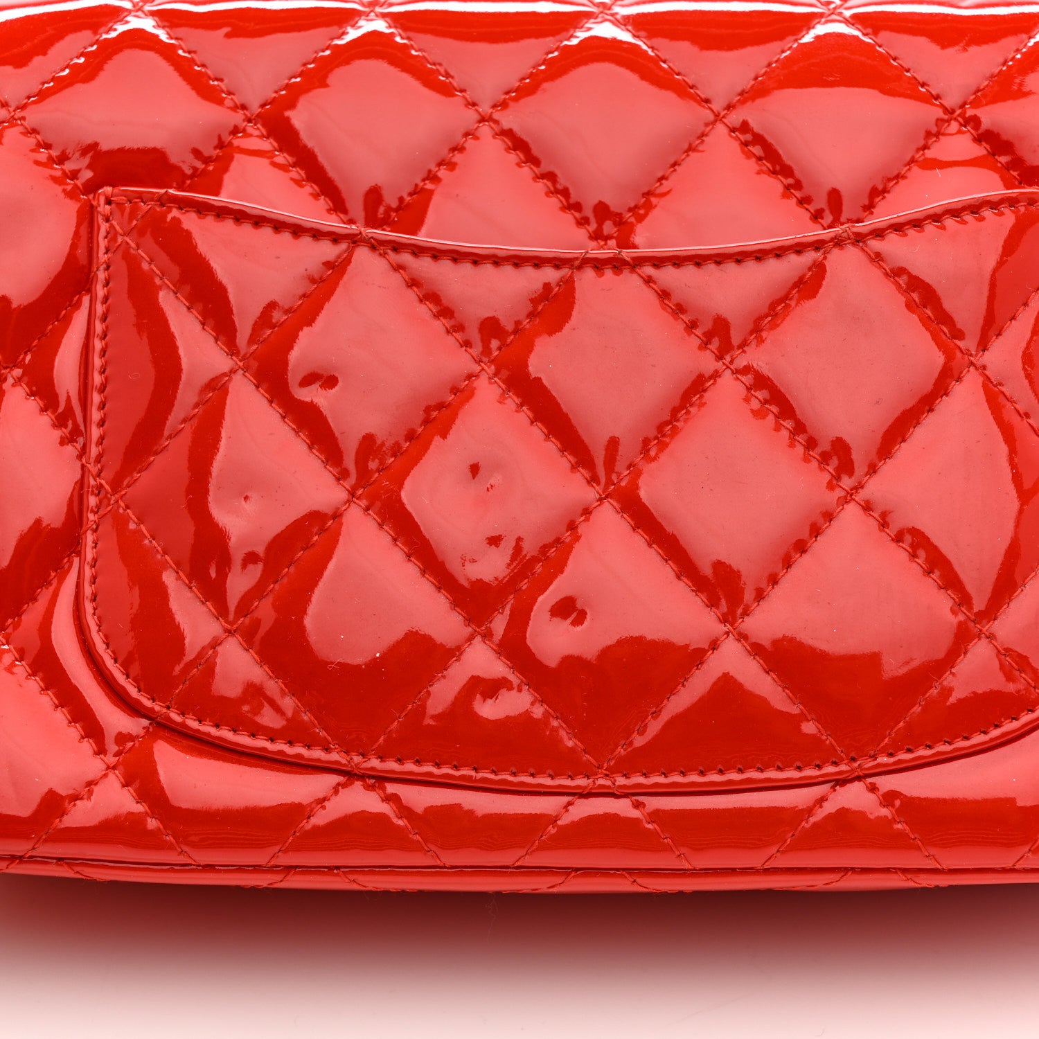 Chanel Patent Calfskin Quilted Mini Rectangular Flap Red 11 of 11