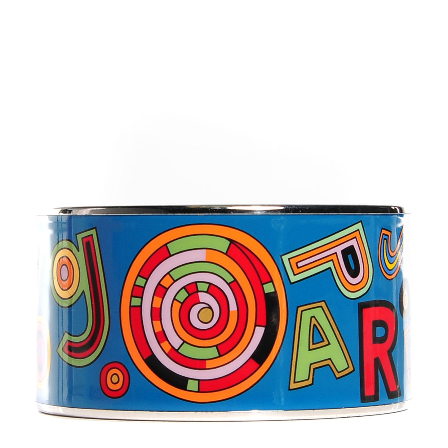 Enamel Printed Tohu Bohu Extra Wide Bracelet 70 Turquoise