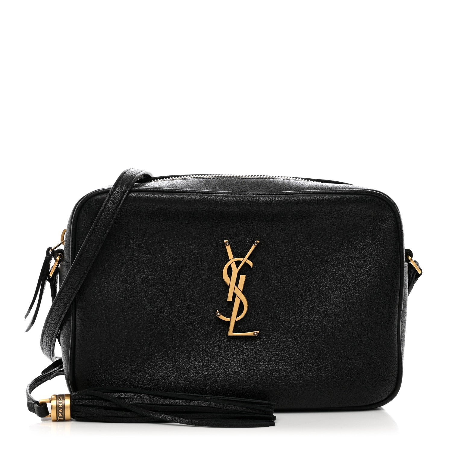 Saint Laurent Grained Lambskin Monogram Lou Camera Bag Black 1 of 9