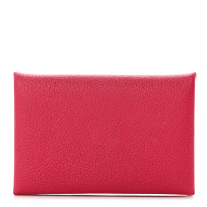 Hermes Evercolor Calvi Card Case Rose Mexico 1 of 7