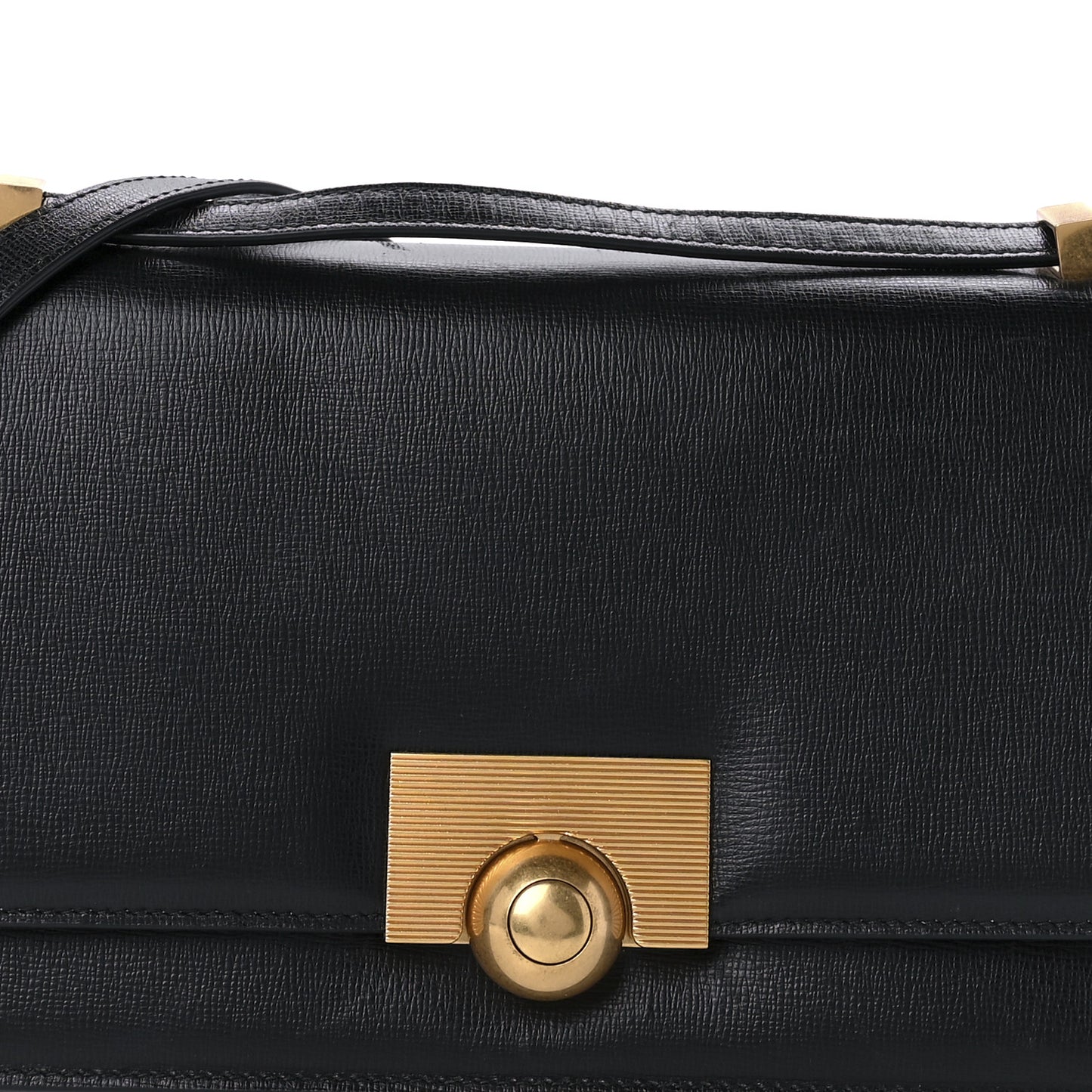 Spazzolato Calfskin Mini Classic BV Bag Black