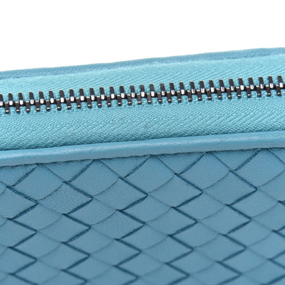 Bottega Veneta Nappa Intrecciato Zip Around Wallet Turquoise 13 of 14