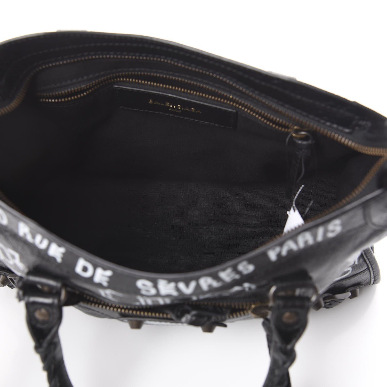 Balenciaga Agneau Classic Hardware Graffiti All Over S City Black 4 of 7