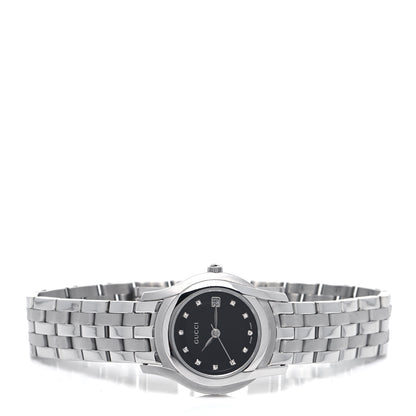 Gucci Stainless Steel Diamond 27mm 5500L Quartz Watch Black 2 of 4