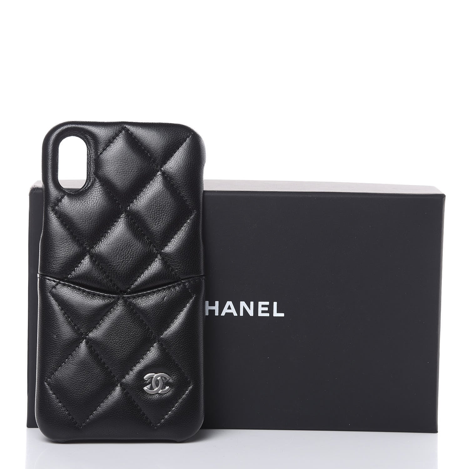 Chanel Lambskin Quilted iPhone X Case Black 7 of 7