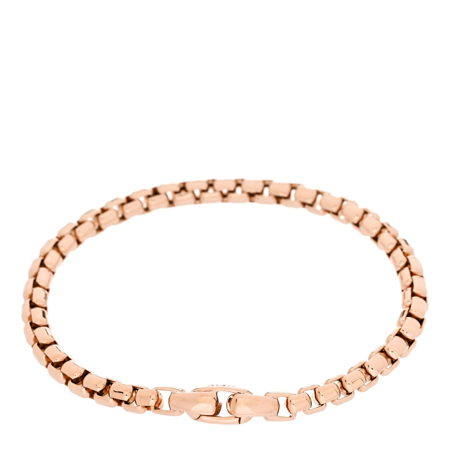 David Yurman 18K Rose Gold 5mm Box Chain Bracelet 2 of 4