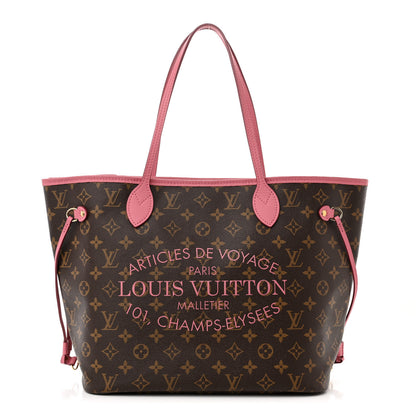 Louis Vuitton Monogram Articles de Voyage Ikat Neverfull MM Rose Velours 1 of 9