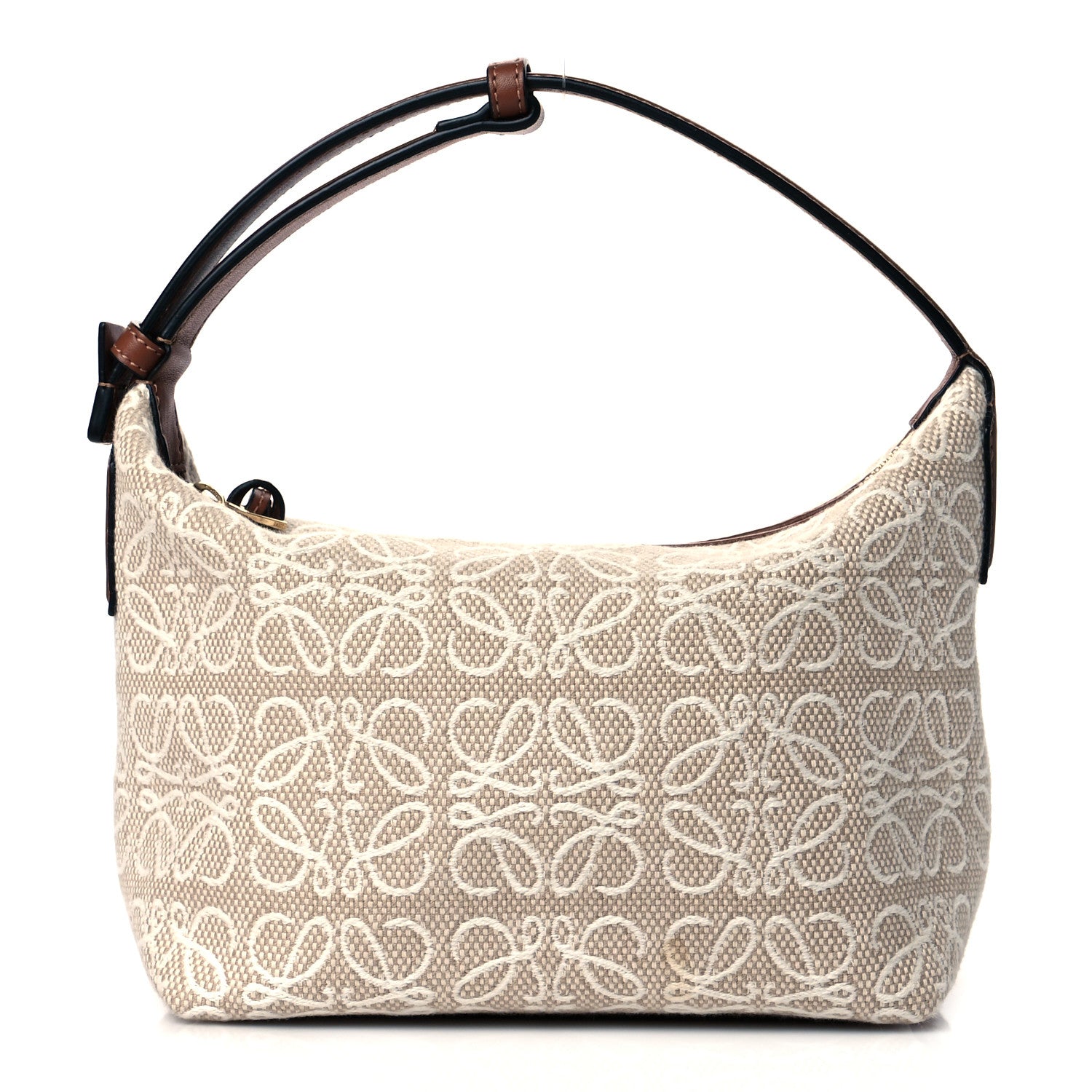 Loewe Jacquard Anagram Calfskin Small Cubi Bag Ecru Tan 1 of 10