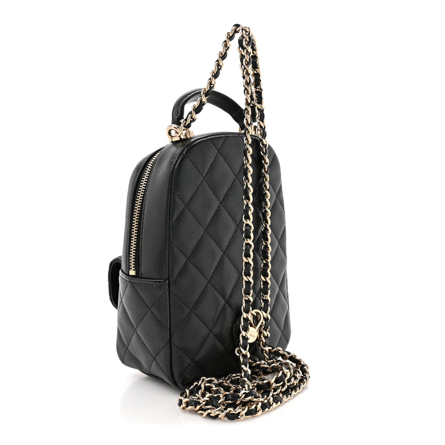 Chanel Caviar Quilted CC Mini Classic Backpack Black 3 of 11