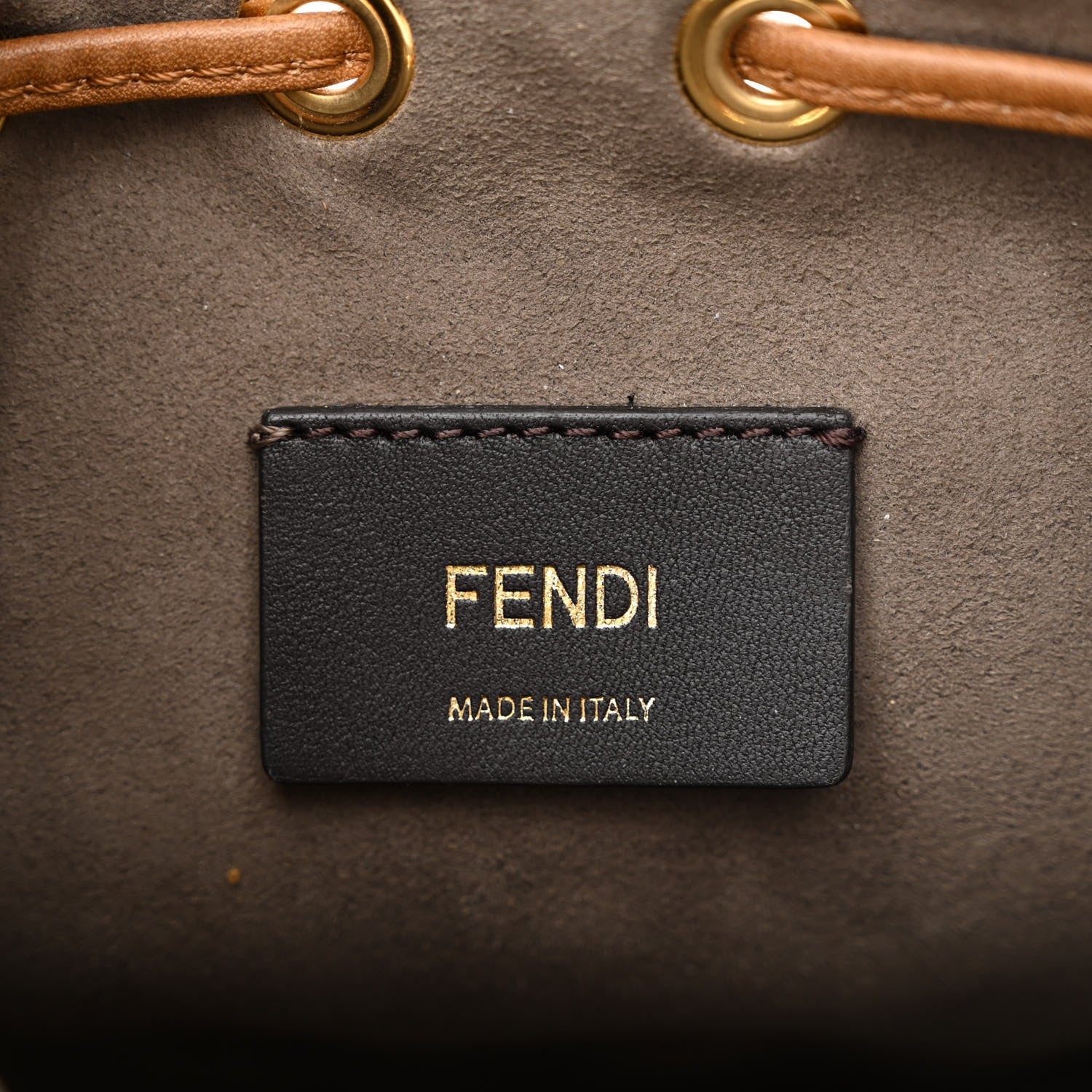 Fendi Vitello Cristallo Nature F is Fendi FF 1974 Embossed Mini Mon Tresor Bucket Bag Cuoio 6 of 10