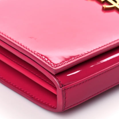 Saint Laurent Patent Calfskin Monogram Kate Wallet On Chain Fresh Fuxia 8 of 9