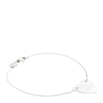 Gucci Sterling Silver Trademark Heart Bracelet 1 of 4