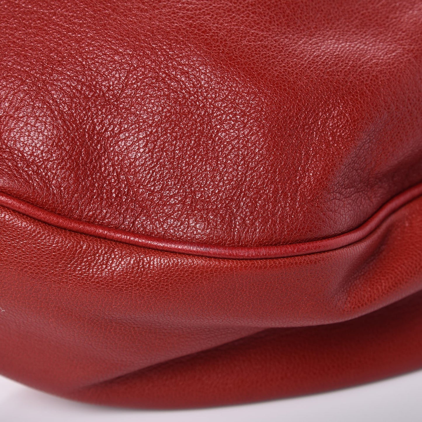 Goatskin Suede Rive Gauche Tassel Hobo Red