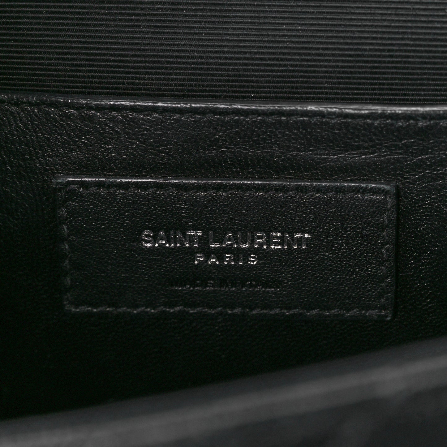 Grain De Poudre Textured Mixed Matelasse Triquilt Medium Monogram Monochrome Satchel Black