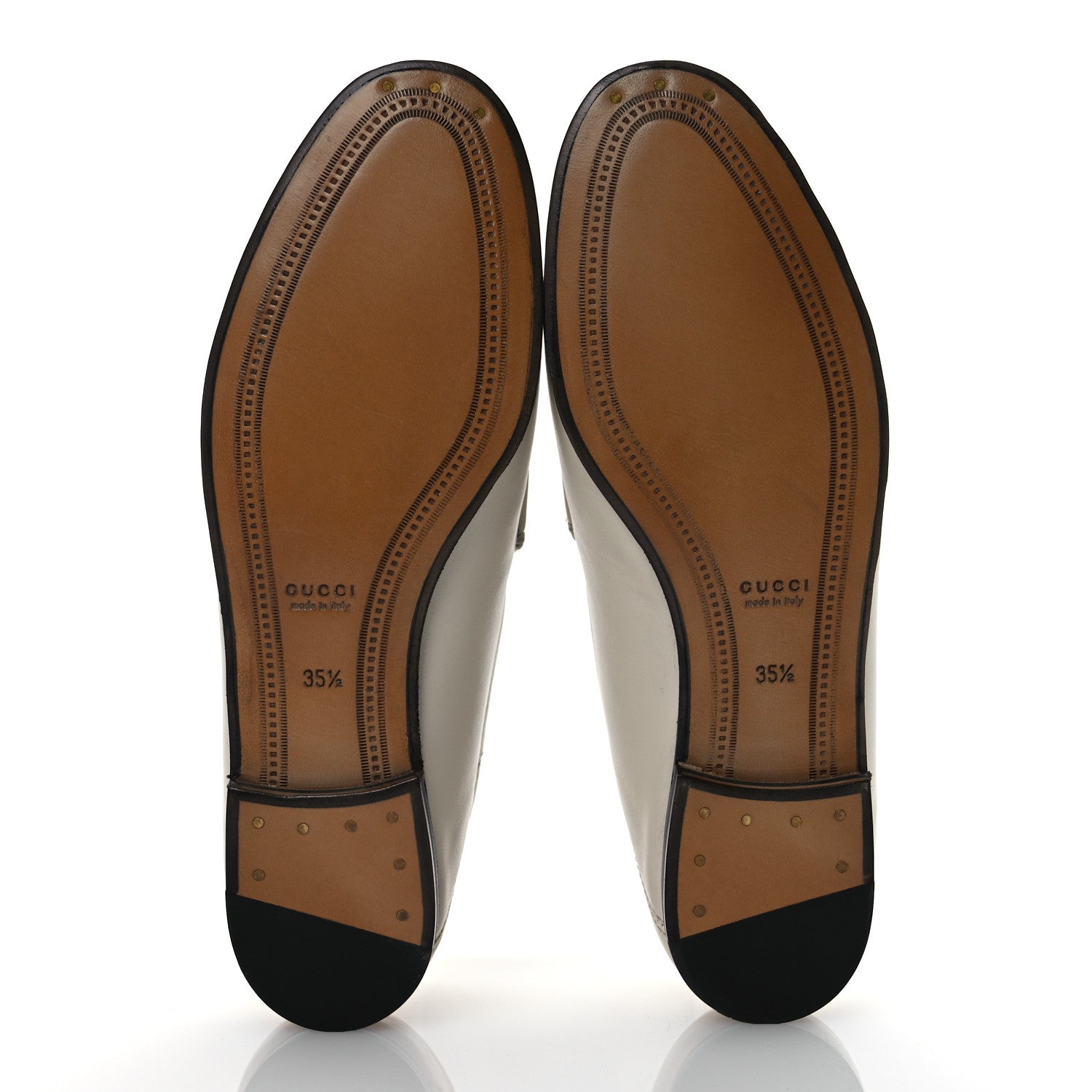 Gucci Calfskin Womens Jordaan Loafers 35.5 Mystic White 7 of 14