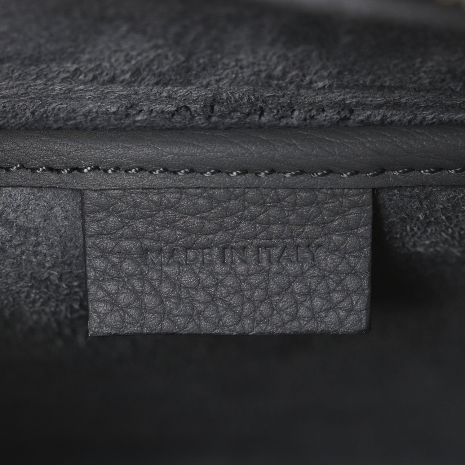 Celine Drummed Calfskin Nano Luggage Kohl 6 of 10