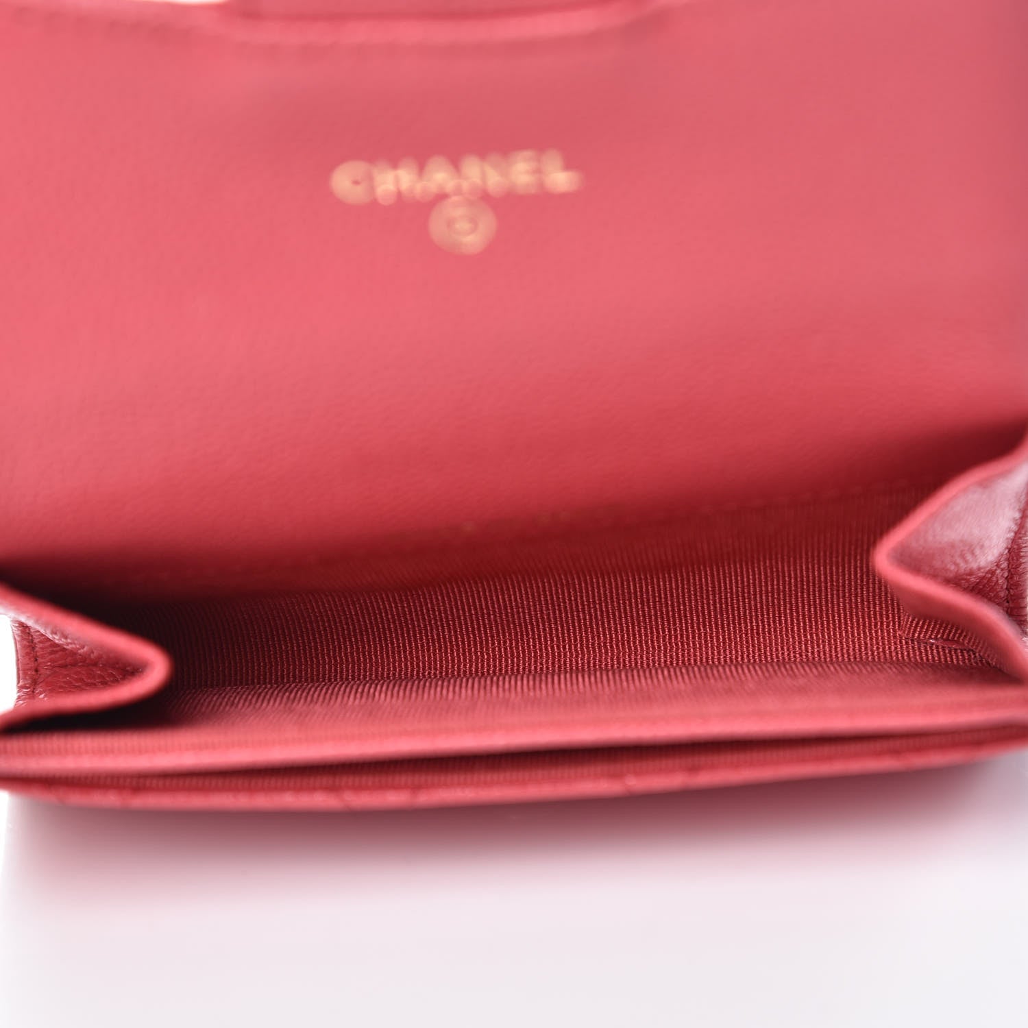 Chanel Caviar Quilted Card Holder Dark Pink 5 of 11