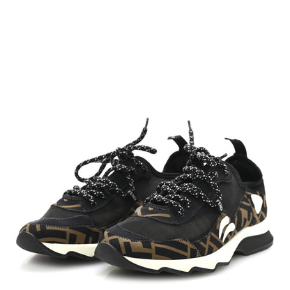 Fendi Technical Mesh Lycra FFreedom Patchwork Sneakers 38.5 Black Tobacco 4 of 9