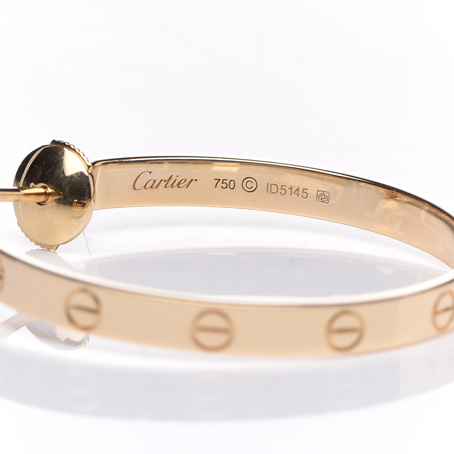 Cartier 18K Yellow Gold Large LOVE Hoop Earrings 3 of 5