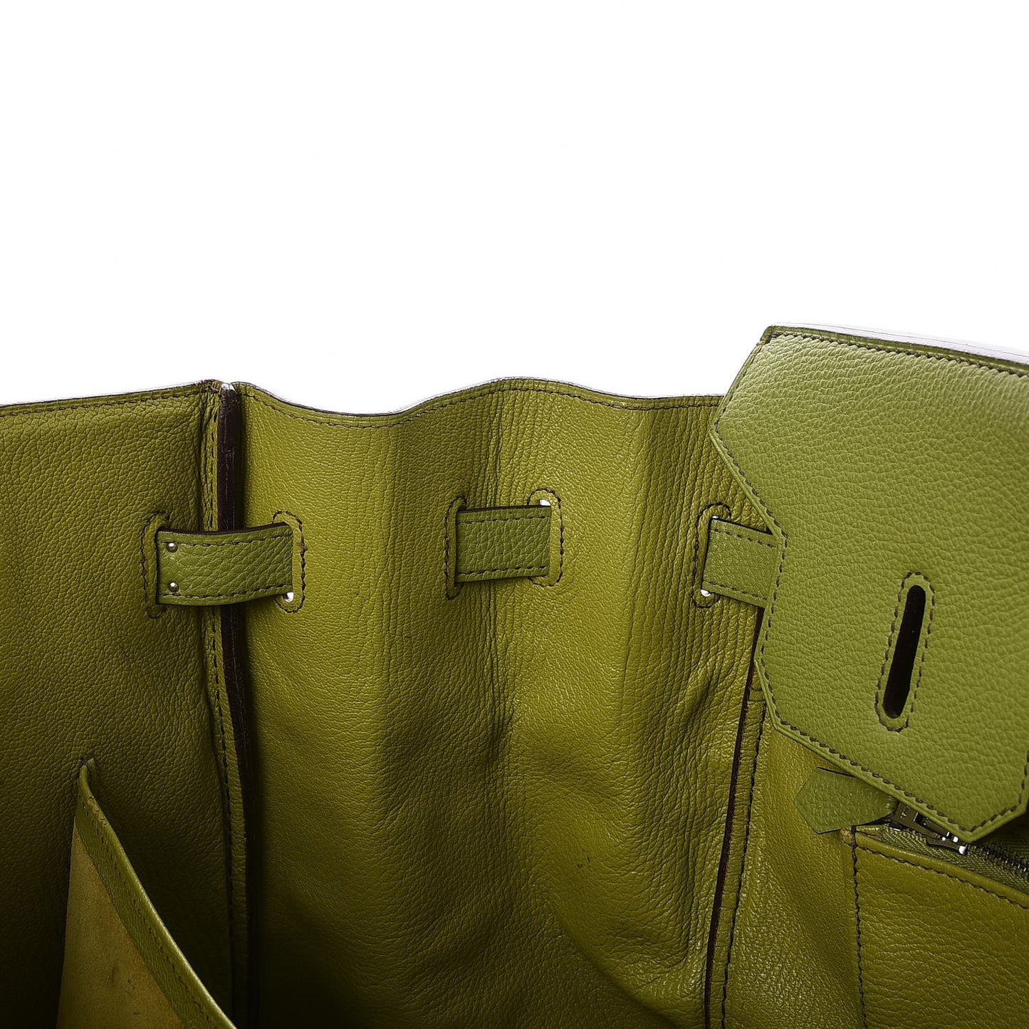 Taurillon Clemence Birkin 35 Vert Anis