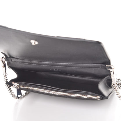 Givenchy Calfskin Brogue Mini Pandora Chain Wallet Black White 5 of 7