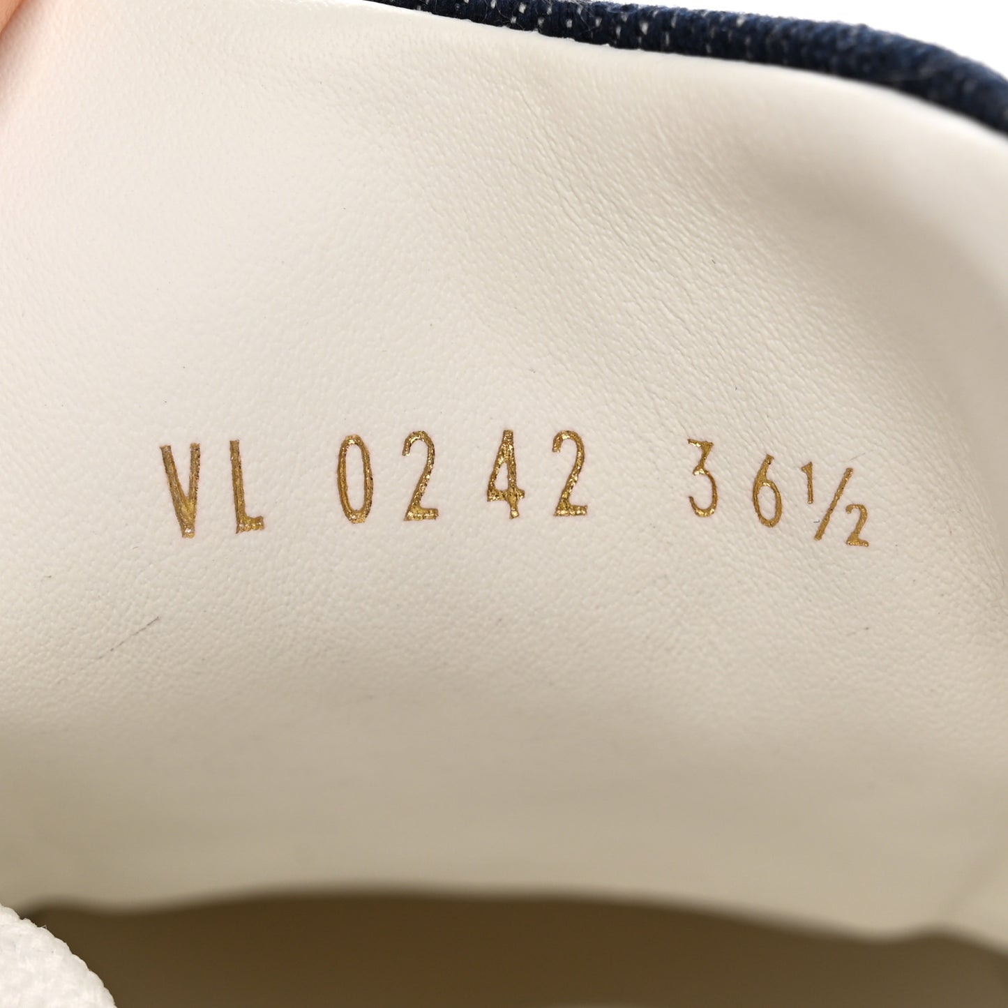 Denim Monogram Debossed Time Out Sneakers 36.5 Blue