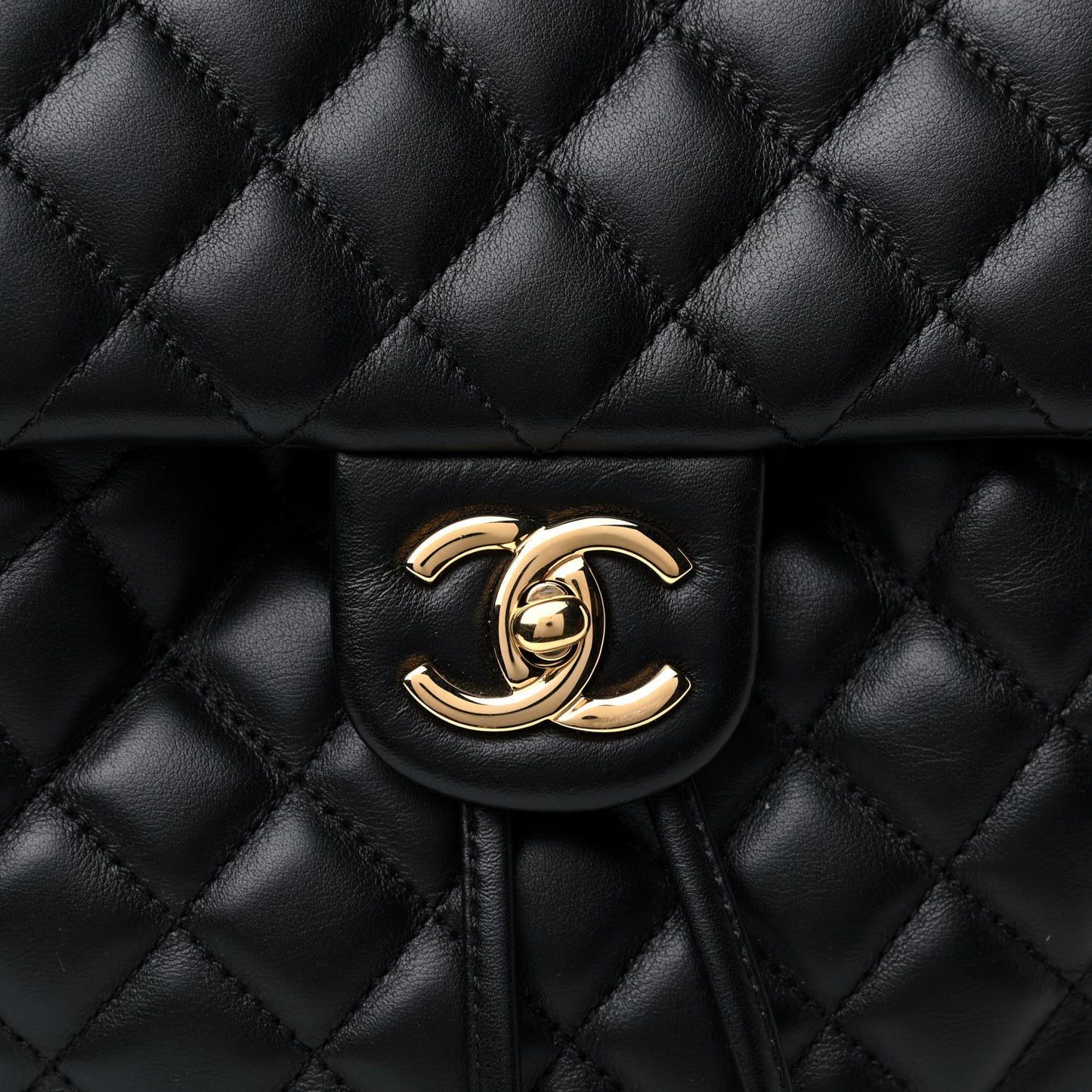 Lambskin Quilted Small Urban Spirit Backpack Black