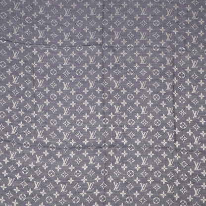 Louis Vuitton Silk Wool Monogram Denim Shawl Blue 1 of 5