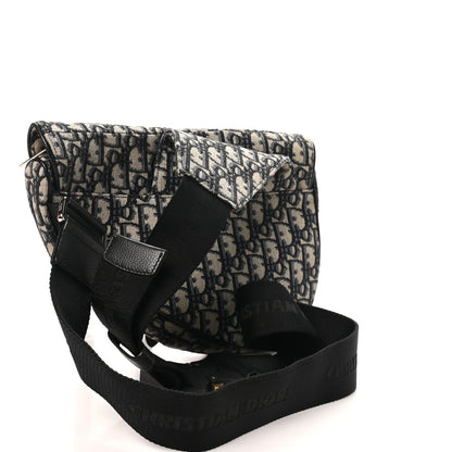Christian Dior Oblique Mens Saddle Bag Blue 2 of 9