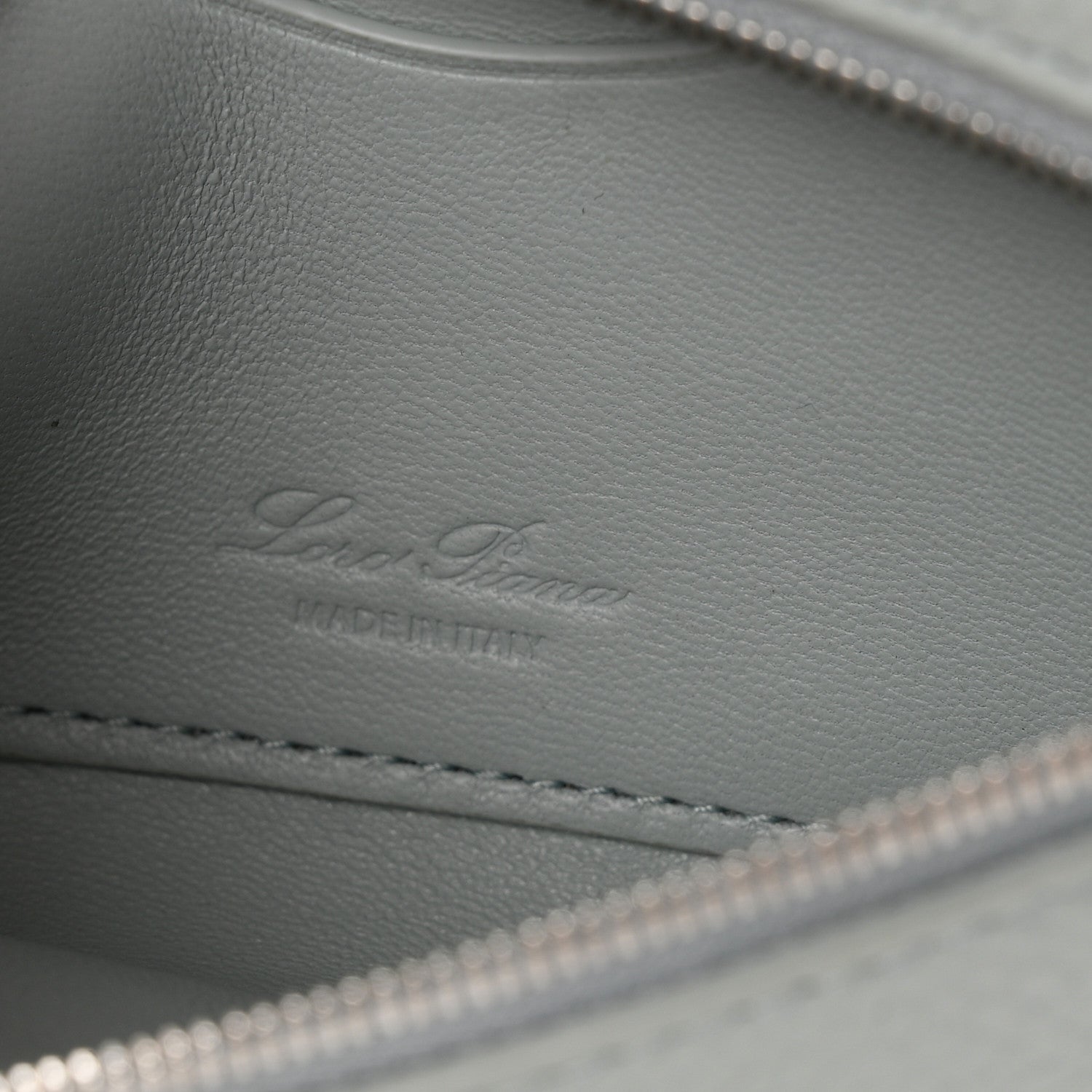 Loro Piana Grained Calfskin Extra Pocket Mini Pouch Minty Breeze 6 of 10