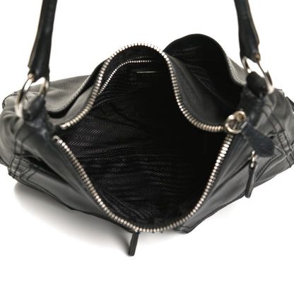 Prada Buffalo Pocket Shoulder Bag Black 4 of 11