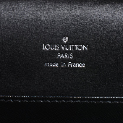 Louis Vuitton Taiga Serviette Khazan 1 Soufflet Briefcase Black 6 of 7