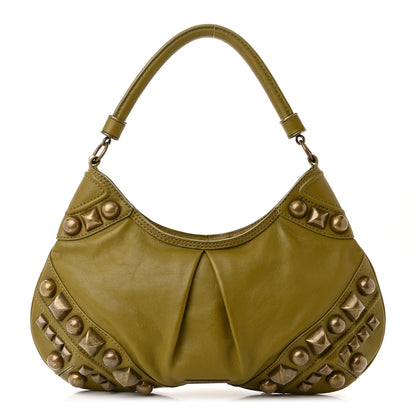 Burberry Calfskin Studded Alverton Hobo Green 1 of 16