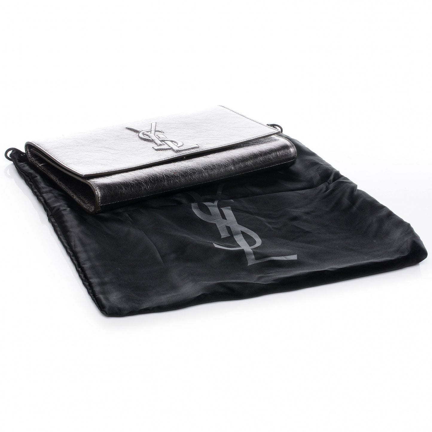 Metallic Belle de Jour Clutch Silver