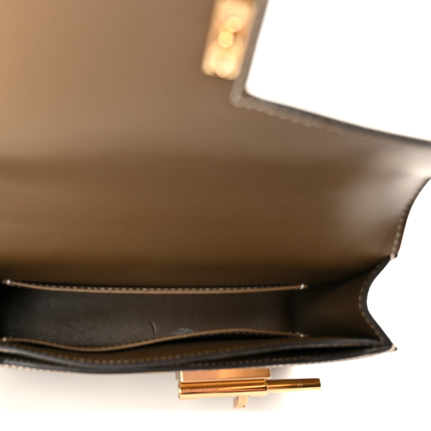 Hermes Chevre Chamkila Mini Verrou Chaine Bag Etoupe 5 of 12